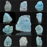 Aquamarine Blue Crystals Lot from Skardu, Pakistan