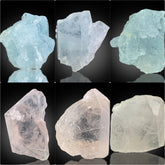 Etched Aquamarine and Morganite Crystals Lot