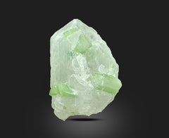 Green Tourmaline on Matrix with Quartz Specimens from Pakistan – 68 g | 6 Pieces