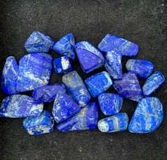 Drilled Lapis Lazuli Beads from Afghanistan – Blue Nuggets with Pyrite 463 g
