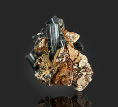Natural Schorl Tourmaline Cluster on Matrix from Skardu, Pakistan
