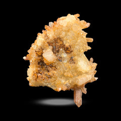 Iron Coated Quartz Cluster on Matrix from Pakistan