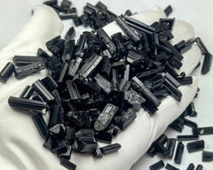 Black Tourmaline Crystals from Afghanistan – 260 g Mineral Lot