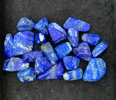 Drilled Lapis Lazuli Beads from Afghanistan – Blue Nuggets with Pyrite 463 g
