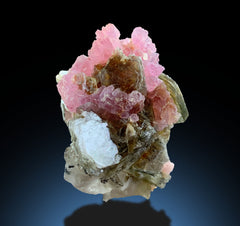 Rose Quartz Fluorite Brucite Aquamarine Garnet Kunzite Diopside Ruby Mixed Mineral Lot – 8 Pieces