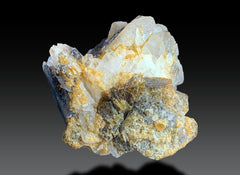 Lustrous Laser Quartz Crystal Cluster Lot – 7 Pieces