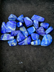 Drilled Lapis Lazuli Beads from Afghanistan – Blue Nuggets with Pyrite 463 g