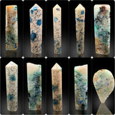 Polished Sodalite Tower Specimen Lot from Afghanistan – 106 g | 9 Pieces