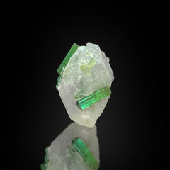 Green Tourmaline with Quartz Specimen Lot from Afghanistan – 42 g | 13 Pieces