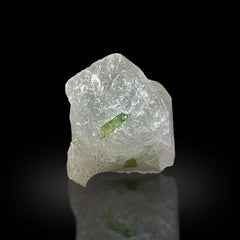 Green Tourmaline on Quartz Matrix Afghanistan