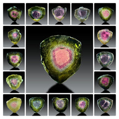Watermelon Tourmaline Slices Lot from Afghanistan – 18 Pieces
