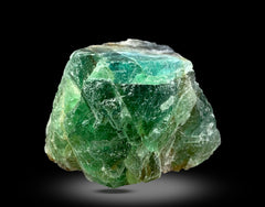 Etched Green Fluorite Crystals with Schorl Lot from Skardu