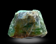 Etched Green Fluorite Crystals with Schorl Lot from Skardu