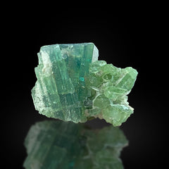Green Tourmaline on Matrix with Quartz from Afghanistan – 63 g | 12 Pieces