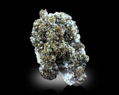 Mixed Minerals Andradite Garnet, Blue Quartz, Rutile Quartz, Smoky Quartz, Tourmaline, Brucite