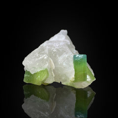 Green Tourmaline with Quartz Specimen Lot from Afghanistan – 42 g | 13 Pieces