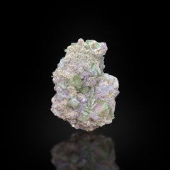 Green Tourmaline on Quartz Crystals Matrix from Afghanistan
