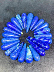 Lapis Lazuli Polished Drop Lot of 22 from Afghanistan