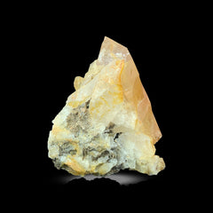 Iron Coated Quartz Cluster on Matrix from Pakistan
