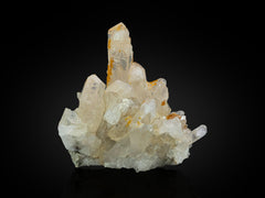 Iron Coated Quartz Cluster on Matrix from Pakistan