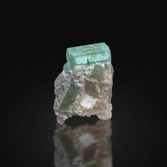 Green Tourmaline Crystals on Matrix from Afghanistan