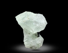 Etched Green Fluorite Crystals with Schorl Lot from Skardu