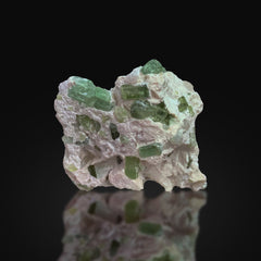 Green Tourmaline Crystals on Matrix from Afghanistan