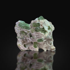 Green Tourmaline Crystals on Matrix from Afghanistan