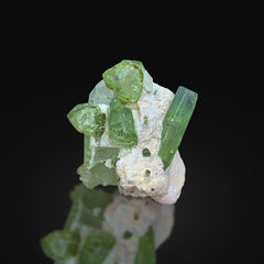 Green Tourmaline Crystals on Matrix from Afghanistan
