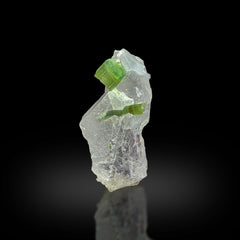 Green Tourmaline on Quartz Matrix Afghanistan