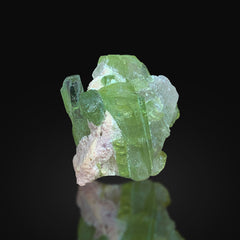 Green Tourmaline Crystals on Matrix from Afghanistan