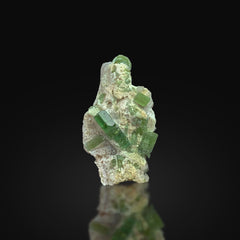 Green Tourmaline Crystals on Matrix from Afghanistan