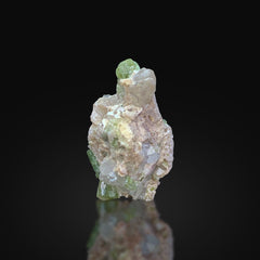 Green Tourmaline Crystals on Matrix from Afghanistan