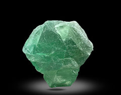 Etched Green Fluorite Crystals with Schorl Lot from Skardu