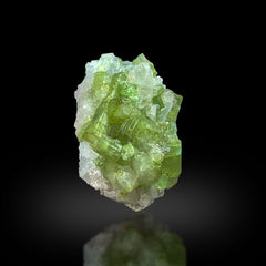 Green Tourmaline on Quartz Matrix Afghanistan