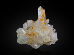 Iron Coated Quartz Cluster on Matrix from Pakistan