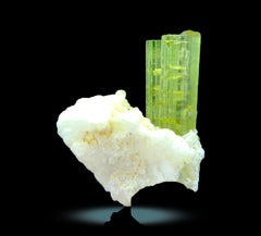 Green Tourmaline Specimen combined with Quartz from Afghanistan