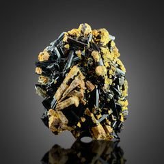 Natural Black Tourmaline on Matrix from Skardu, Pakistan