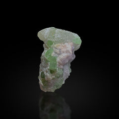 Green Tourmaline Crystals on Matrix from Afghanistan