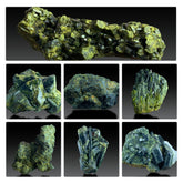Green Epidote Specimen Lot from Pakistan – 7 Mineral Specimens