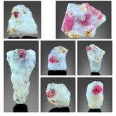 Ruby on Matrix Specimen from Afghanistan – Pink Ruby Crystals Lot of 7