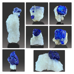 Crystal on Matrix from Afghanistan – Vivid Blue Mineral Specimen Lot