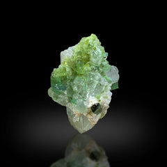 Green Tourmaline on Quartz Matrix Afghanistan