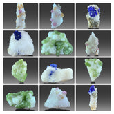 Lazurite Spinel Diopside Specimen Lot – 12 Afghan Mineral Crystals
