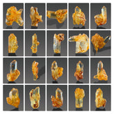 Iron Coated Quartz Crystals from Pakistan – Lustrous 20 Piece Mineral Lot