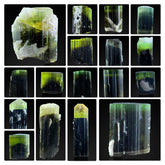 Green Cap Tourmaline Crystals from Afghanistan – 17 Piece 52 g Lot