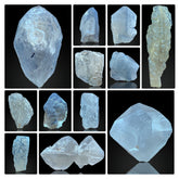 Blue Quartz Crystals from Afghanistan – 12 Piece 54 g Crystal Lot