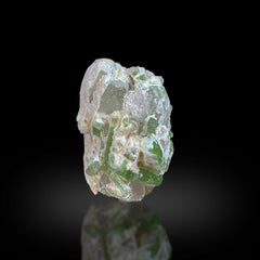 Green Tourmaline on Quartz Matrix Afghanistan