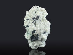 Schorl Tourmaline with Fluorite on Feldspar Matrix from Skardu, Pakistan – 978 g