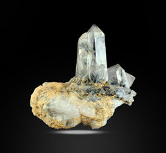 Laser Quartz Crystals on Matrix from Pakistan